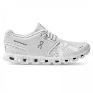 QC Cloud 5 Women's Travel Shoes All White | 94102-EIUM