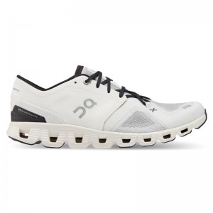 QC Cloud X 3 Men's Road Running Shoes Ivory | Black | 63594-AILQ