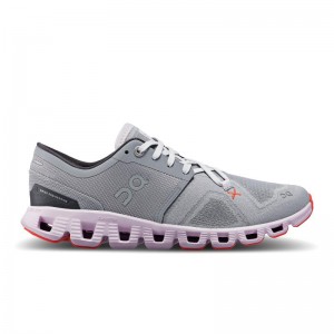 QC Cloud X 3 Women's Road Running Shoes Alloy | Lilly Grey | 57928-SOJK