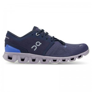 QC Cloud X 3 Women's Road Running Shoes Midnight | Heron Navy | 65341-TICS