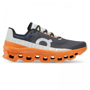 QC Cloudmonster Men's Road Running Shoes Eclipse | Turmeric Grey Orange | 49205-ITLS