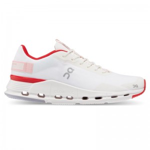 QC Cloudnova Form Women's Lifestyle Shoes White | Red | 84361-TQMF