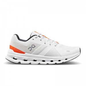 QC Cloudrunner Men's Road Running Shoes Undyed-White | Flame | 07613-ONFE