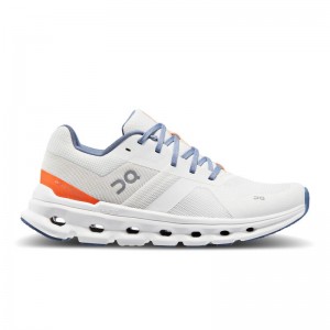 QC Cloudrunner Wide Women's Road Running Shoes Undyed-White | Flame | 85629-BGNV