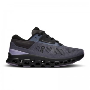 QC Cloudstratus 3 Women's Road Running Shoes Metal | Wisteria Black | 12347-MLJS