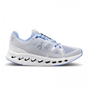 QC Cloudsurfer Women's Road Running Shoes Heather | White | 48961-NGVC