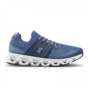 QC Cloudswift 3 Men's Road Running Shoes Denim | Midnight Blue | 56214-ISOV