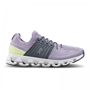 QC Cloudswift 3 Men's Road Running Shoes Shark | Hay Purple | 34568-VWYN