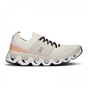 QC Cloudswift 3 Women's Road Running Shoes Ivory | Rose | 74380-XJNC