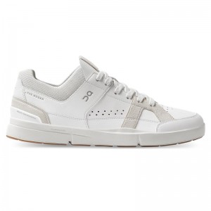 QC THE ROGER Clubhouse Men's Sneakers White | Sand | 61579-EPGU