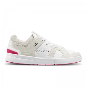 QC THE ROGER Clubhouse Women's Sneakers Sand | Cerise White | 65492-CXYN