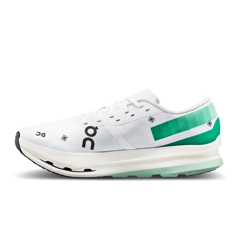 QC Cloudboom Echo 3 Men's Competition Running Shoes Undyed-White | Mint | 49386-CYVL