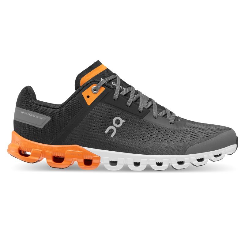 QC Cloudflow Men\'s Road Running Shoes Black | Turmeric | 94376-SHCI