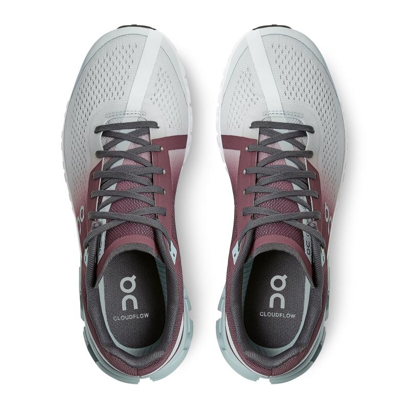 QC Cloudflow Women's Road Running Shoes Mulberry | Mineral Grey | 83761-MWRH