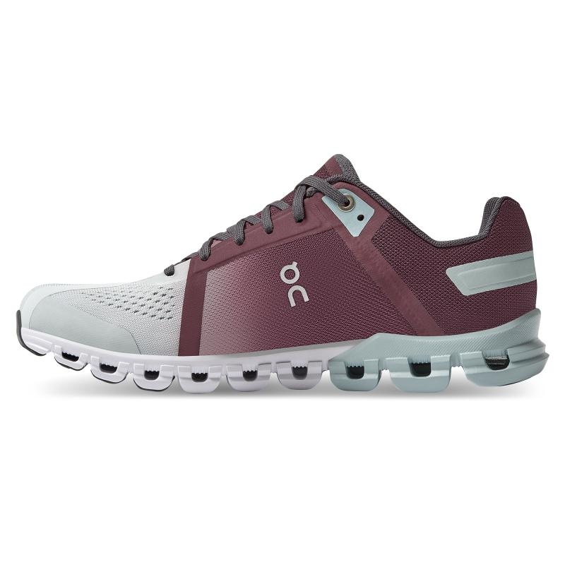 QC Cloudflow Women's Road Running Shoes Mulberry | Mineral Grey | 83761-MWRH