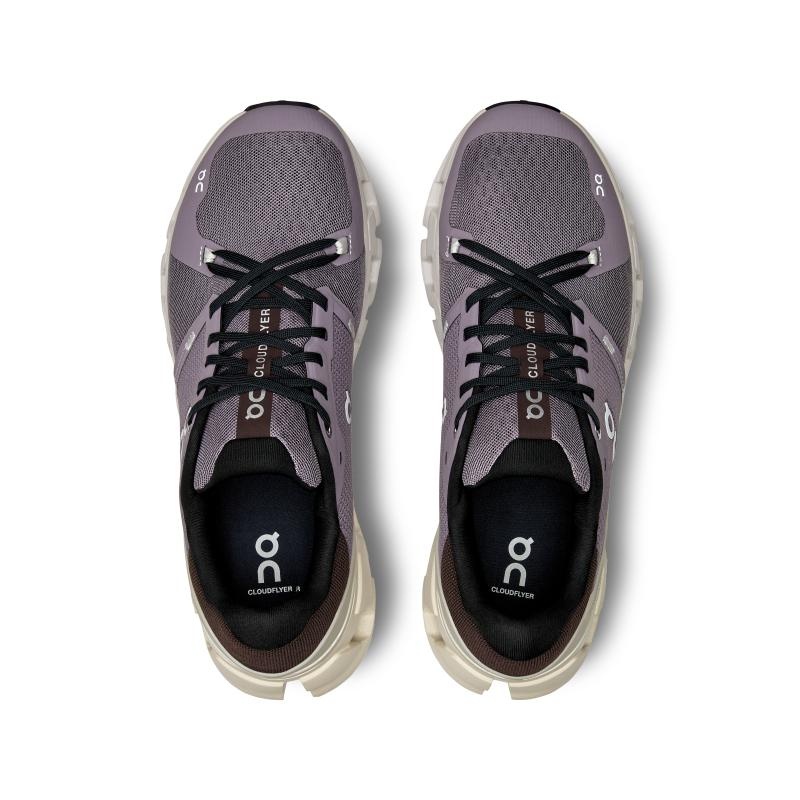 QC Cloudflyer 4 Men's Road Running Shoes Shark | Pearl Purple | 87569-SHGT