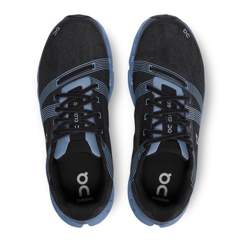 QC Cloudgo Wide Men's Road Running Shoes Black | Shale | 93126-SPDJ