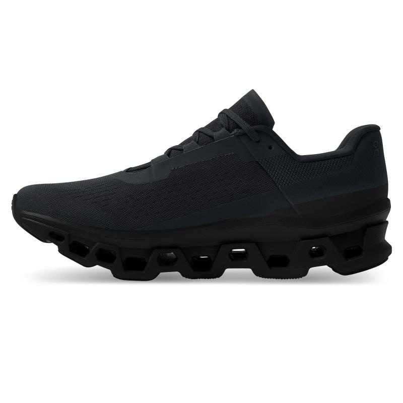 QC Cloudmonster Men's Road Running Shoes All Black | 56491-OKDC