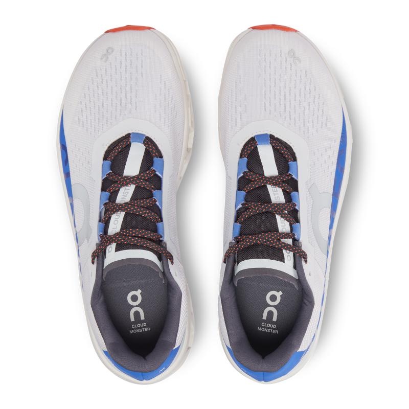 QC Cloudmonster Men's Road Running Shoes Frost | Cobalt White | 01387-EWUJ