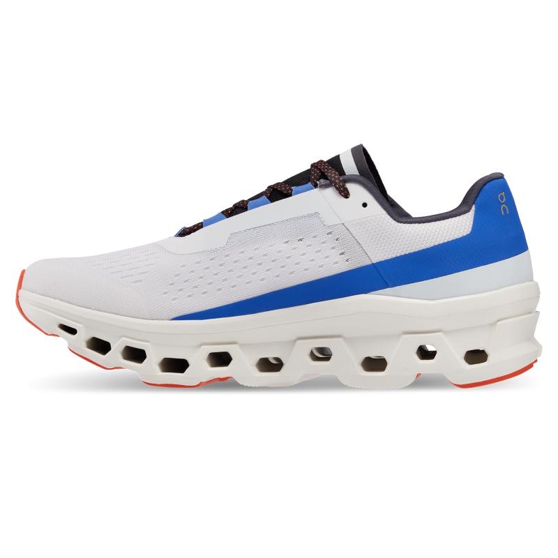 QC Cloudmonster Men's Road Running Shoes Frost | Cobalt White | 01387-EWUJ