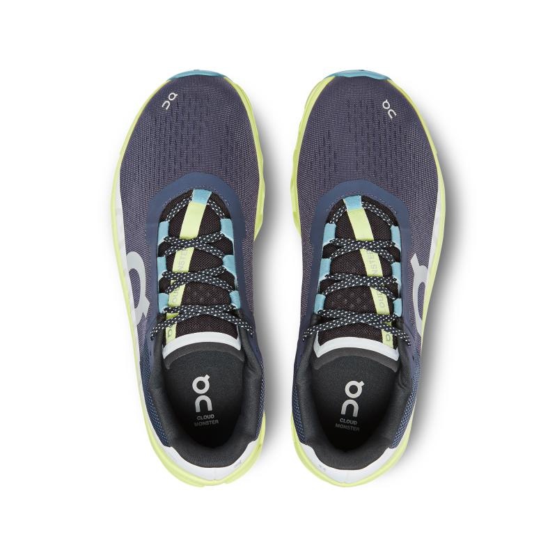 QC Cloudmonster Men's Road Running Shoes Iron | Hay Navy | 98047-LEPM