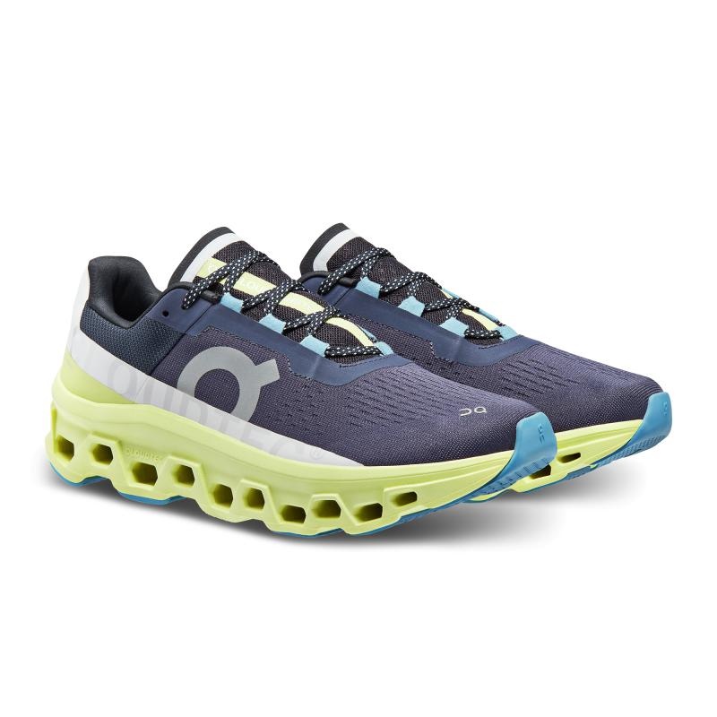 QC Cloudmonster Men's Road Running Shoes Iron | Hay Navy | 98047-LEPM