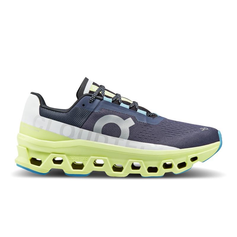 QC Cloudmonster Men\'s Road Running Shoes Iron | Hay Navy | 98047-LEPM