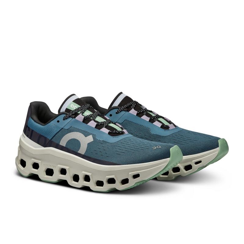 QC Cloudmonster Women's Road Running Shoes Dust | Vapor Blue | 35961-BHAS