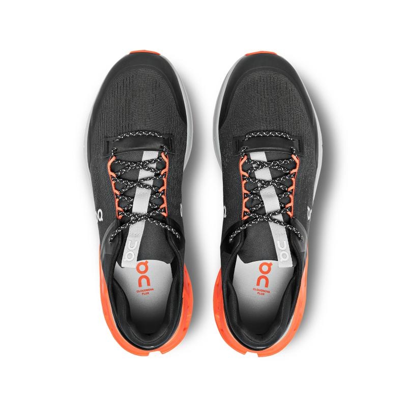 QC Cloudnova Flux Men's Road Running Shoes Black | Flame | 40921-IMCQ