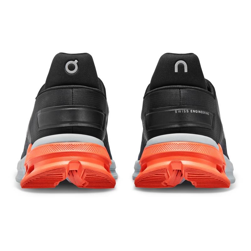 QC Cloudnova Flux Men's Road Running Shoes Black | Flame | 40921-IMCQ