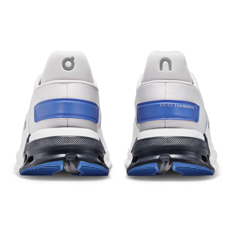 QC Cloudnova Flux Men's Road Running Shoes Undyed-White | Cobalt | 14528-HKYC