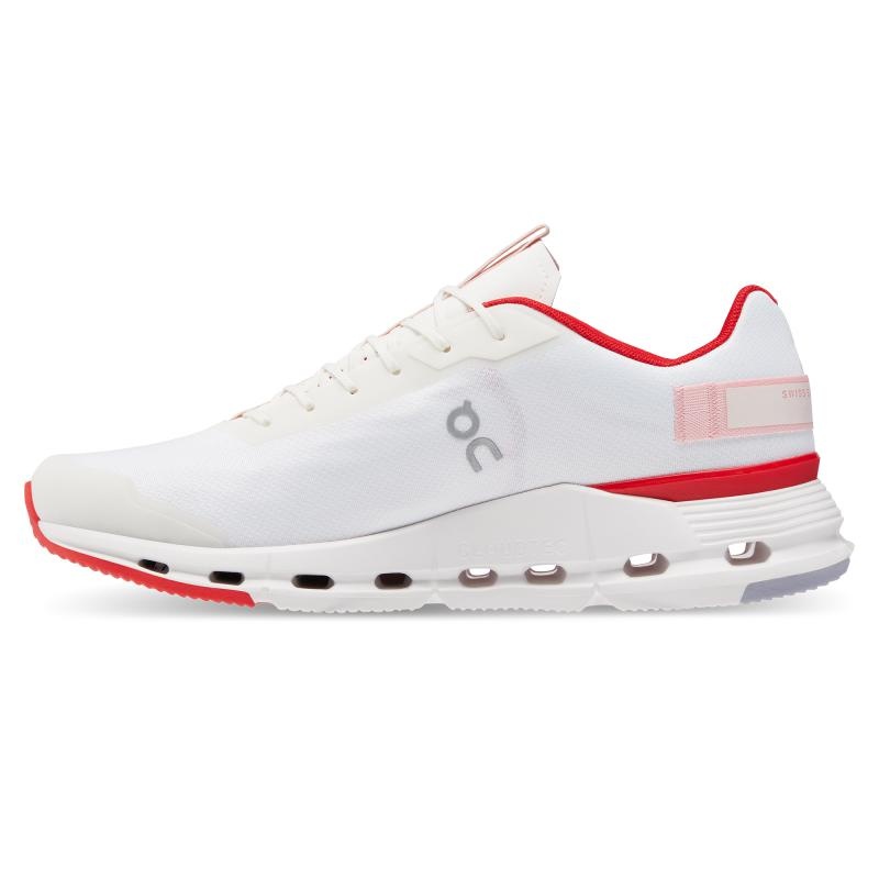 QC Cloudnova Form Men's Lifestyle Shoes White | Red | 68431-UNMV