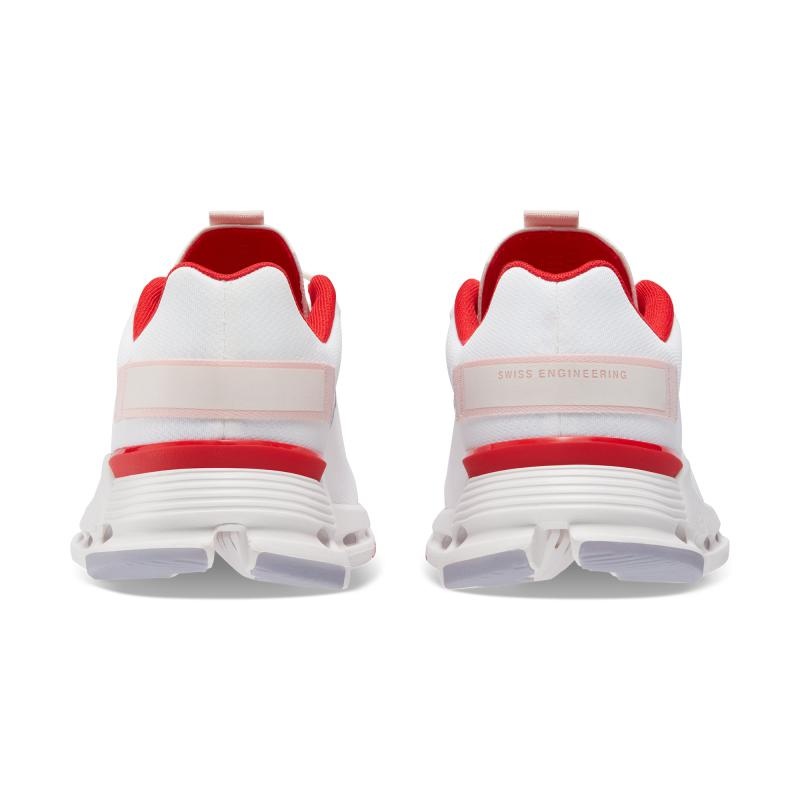 QC Cloudnova Form Men's Lifestyle Shoes White | Red | 68431-UNMV