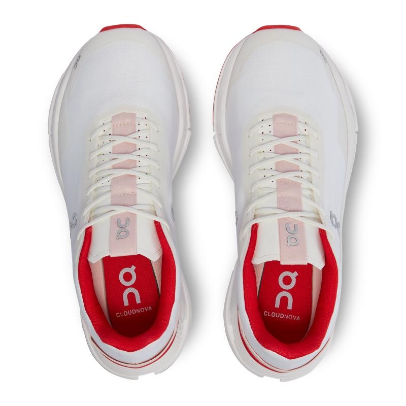 QC Cloudnova Form Women's Lifestyle Shoes White | Red | 84361-TQMF