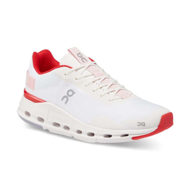 QC Cloudnova Form Women's Lifestyle Shoes White | Red | 84361-TQMF