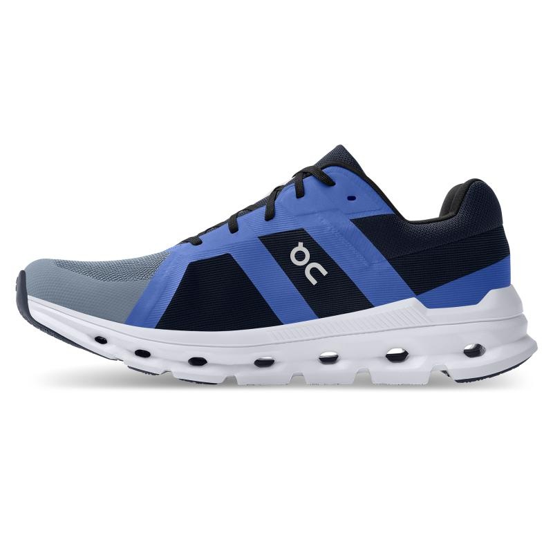 QC Cloudrunner Men's Road Running Shoes Metal | Midnight Grey | 57931-EXUL