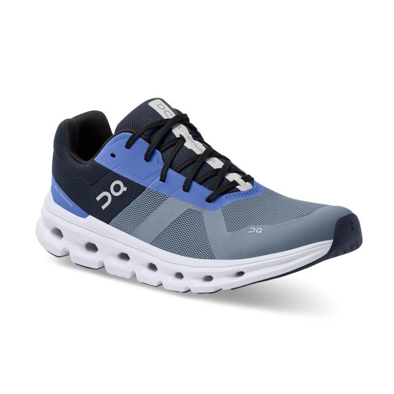 QC Cloudrunner Men's Road Running Shoes Metal | Midnight Grey | 57931-EXUL