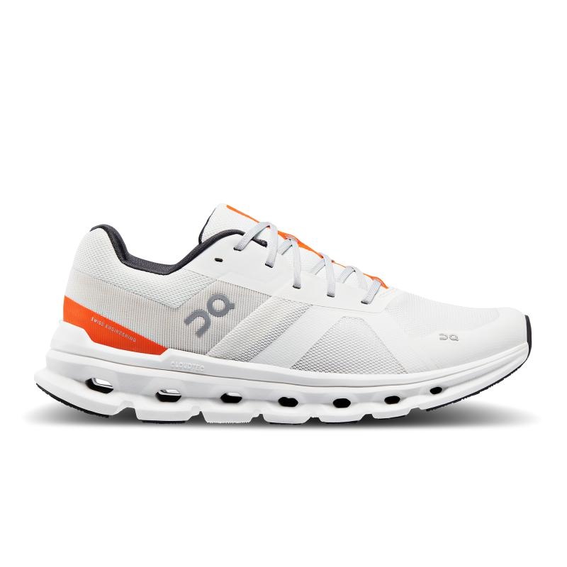 QC Cloudrunner Men\'s Road Running Shoes Undyed-White | Flame | 07613-ONFE