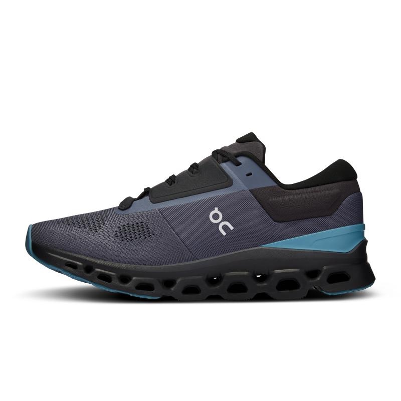 QC Cloudstratus 3 Men's Road Running Shoes Metal | Wisteria Black | 30719-NQAE