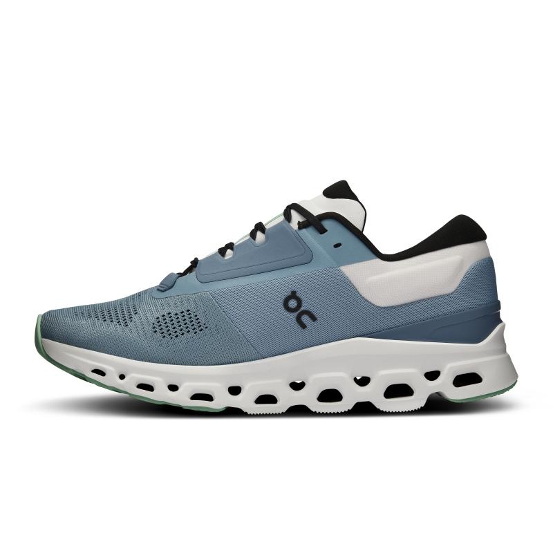 QC Cloudstratus 3 Men's Road Running Shoes Wash | Metal Blue | 73689-DSPN