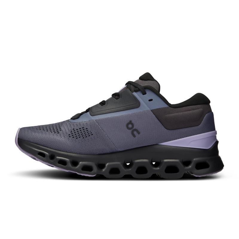 QC Cloudstratus 3 Women's Road Running Shoes Metal | Wisteria Black | 12347-MLJS