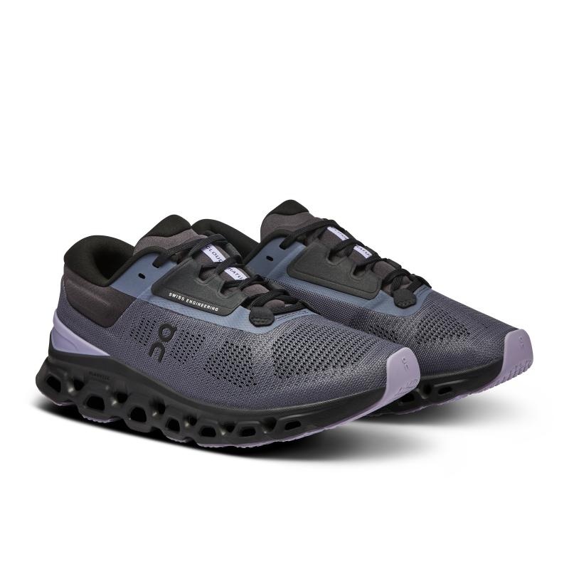 QC Cloudstratus 3 Women's Road Running Shoes Metal | Wisteria Black | 12347-MLJS