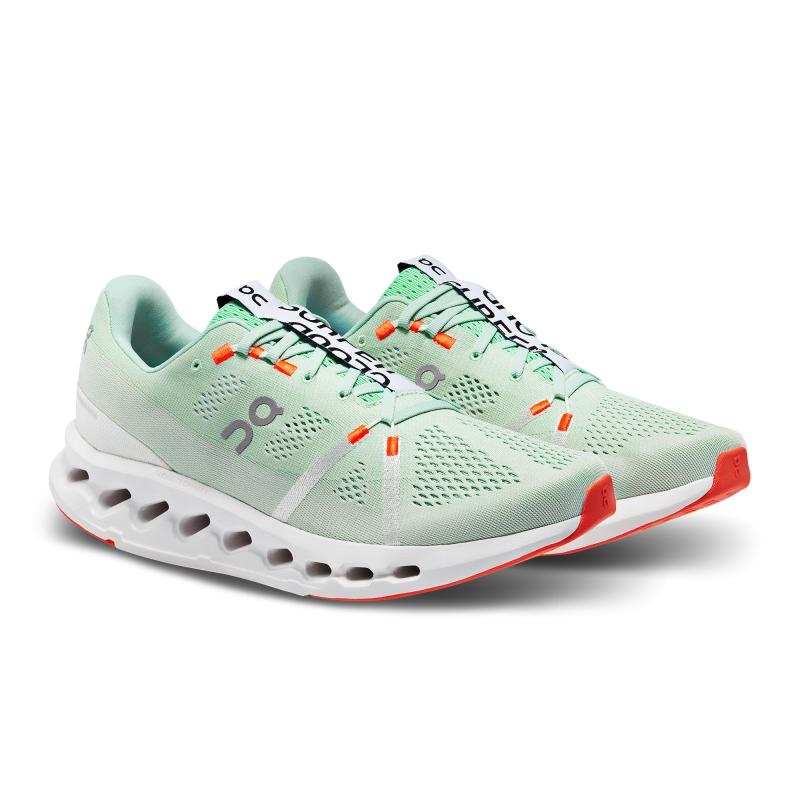 QC Cloudsurfer Men's Road Running Shoes Creek | White | 16348-BJSG