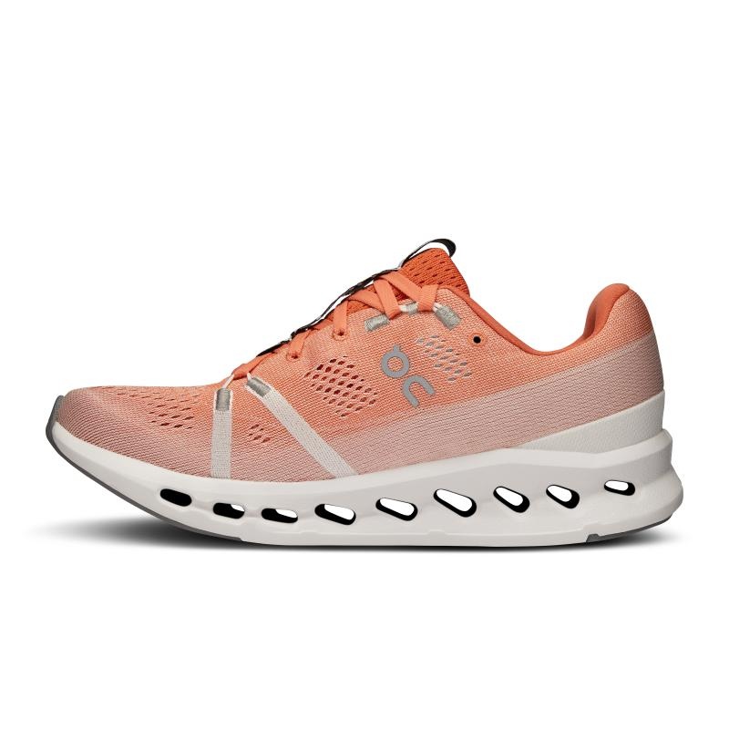 QC Cloudsurfer Women's Road Running Shoes Flame | White | 56974-SOUQ