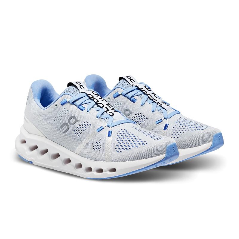 QC Cloudsurfer Women's Road Running Shoes Heather | White | 48961-NGVC