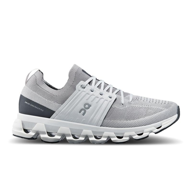 QC Cloudswift 3 Men\'s Road Running Shoes Alloy | Glacier Grey | 94817-SKQH