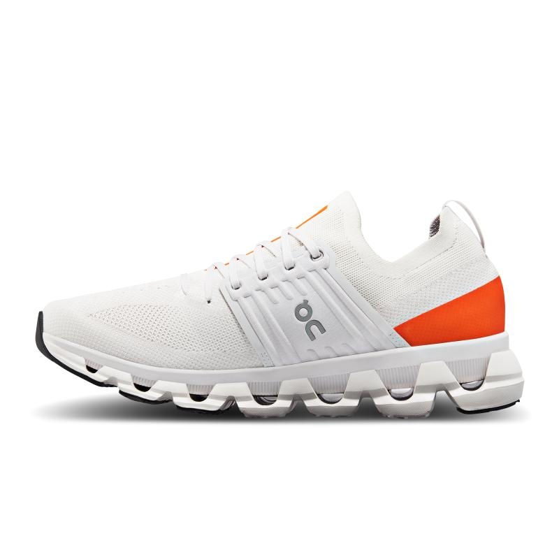 QC Cloudswift 3 Men's Road Running Shoes Ivory | Flame White | 58301-GQEI