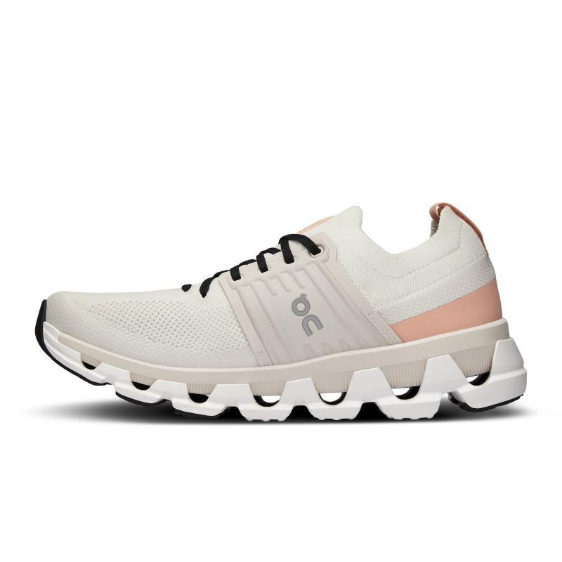 QC Cloudswift 3 Women's Road Running Shoes Ivory | Rose | 74380-XJNC