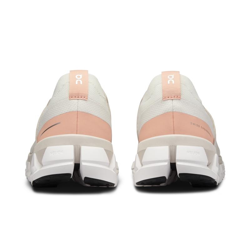 QC Cloudswift 3 Women's Road Running Shoes Ivory | Rose | 74380-XJNC