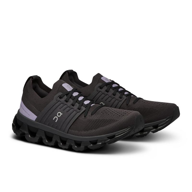 QC Cloudswift 3 Women's Road Running Shoes Magnet | Wisteria Black | 93048-HNOW